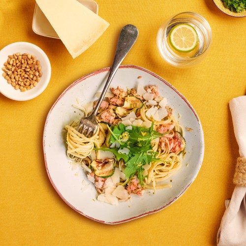 Recept Klassieke pasta pesto met zalm Grand'Italia